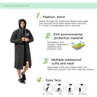 Uni Raincoat Waterproof Rain Coat Long Poncho Women Men Outdoor Raincoat EVA Cloth With Hat Camping Rainwear Suit 1PC