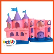 Lâu đài công chúa màu hồng mô hình trang trí nhà búp bê ANDATOY AD932