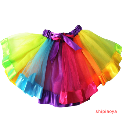 Shipiaoya กระโปรงบัลเล่ต์ผู้หญิงกระโปรง Tulle ตูกระโปรงเต้นรำกระโปรงสั้นนักบัลเล่ต์มีหลายชั้นเทศกาลสั้น