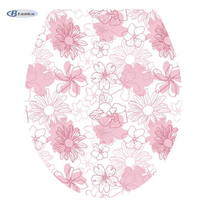 B-F New Pattern Toilet Lid Sticker Sea World/Flower Waterproof Toilet Seat Cover Stickers Bathroom Decor