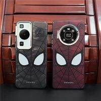 เคสเคสสำหรับหัวเหว่ยสองชั้นอะคริลิกสำหรับ Spider-Man สีดำ &amp; แดง P50โปร Mate40pro Mate50pro Nova9 SE Nova10 Pro