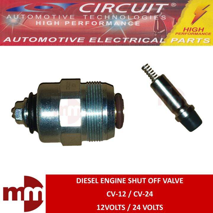CIRCUIT DIESEL ENGINE SHUT OFF VALVE / VALVE 12 VOLTS / 24