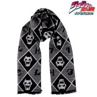 ▫ Anime jojo bizarro adventure scarf kira yoshikage cotton halloween scarf skull cosplay accessory attire woman present jpjo scarf