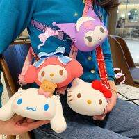 ใหม่ Kawaii Sanriod H Ello K Itty มินิซิลิกาเจลกระเป๋าน่ารักการ์ตูน Cinnamoroll Kuromi Melody กระเป๋าเงินเหรียญสาวและเด็กของขวัญวันหยุด