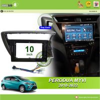 เคสเครื่องเล่น Android 10 "perodu myvi 2018-2022 (ฝาครอบสีเทา) (พร้อมซ็อกเก็ต OEM perodua 3หัว)