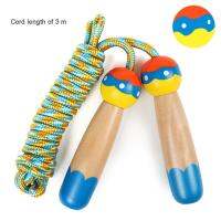 【CW】Children s Skipping Rope Wooden Handle Skipping Rope Outdoor School Activity Game for Kids Boys Girls