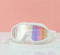 Adult Children Big Box anti-fog High Clear Light Dazzle Colour Plating Outdoor Swimming Goggles Mirror Snorkeling Equipment