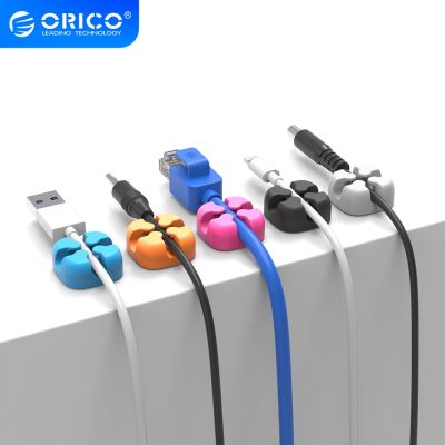 ORICO สายไฟขนาดเล็กจัดระเบียบรอกเบ็ดคลิปหูฟังเมาส์สายที่จับการจัดการสายเคเบิล USB