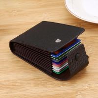 【CW】❐  1PC Men Credit Card Holder Leather Purse for Cards Wallet ID Bank Cardholder and Coins
