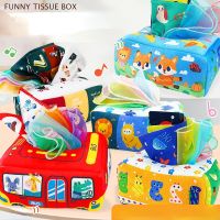 Montessori Toys Baby Infant Pull Along Magic Tissue Box for Baby Early Educational Development Activity Sensory Toys Baby Games