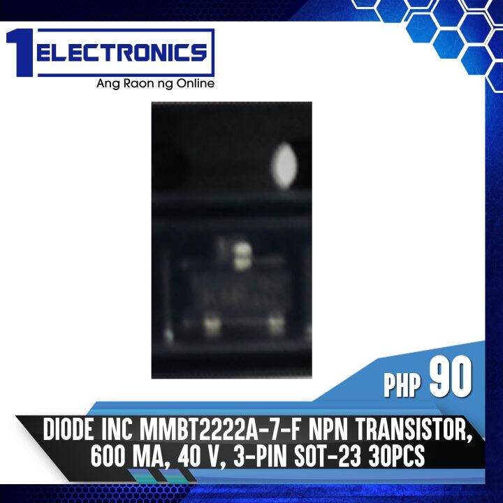 1Electronics 30pcs DIODE Inc MMBT2222A7F NPN Transistor , 600 mA, 40