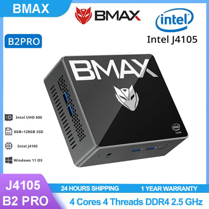 BMAX B2 Pro Mini PC Intel Celeron J4105 Mini PC Windows 11 DDR4