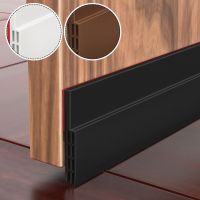 1M Internal Door Draft Excluder Strip Self Adhesive Tape Bottom Seal Stopper For Frameless Sliding Doors Glass Doors Door Bottom