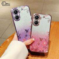 Callfire เคสโทรศัพท์ผงชิมเมอร์คอลไฟสำหรับ Huawei Nova 6SE Nova 7SE Nova 8SE Nova 10SE Nova 11 โนวา11แบบดอกไม้ผีเสื้อซิลิโคนหรูหราป้องกันการตกหล่นเปลือกนิ่ม