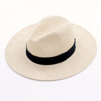 Unisex Handmade ธรรมชาติ Sisal หมวกฤดูร้อนสำหรับผู้หญิงผู้ชายกว้าง Brim Sun หมวก Trilby Straw Fedora ของแท้ฮาวานา R Beach Jazz หมวก