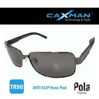 แว่นตากันแดดเลนส์ Polarized ตัดแสงสะท้อนบนพื้นผิววัตถุ สามารถมองทะลุน้ำได้ ป้องกัน UV400 Caxman Brand, กรอบนิ่มวัสดุกรอบ TR90 Material สวมใส่สบายตา