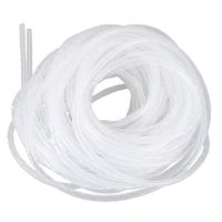 Cable Wire Organizer Manager Spiral Wrap Band 6mm Dia 15M Length White