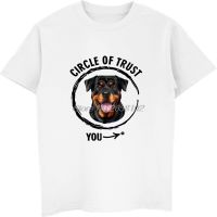 Summer Men O-Neck Casual Print T Shirt Cool T-Shirt Circle Of Trust Rotweiller Gift For Dog Lover Tees Hip Hop Tops Harajuku