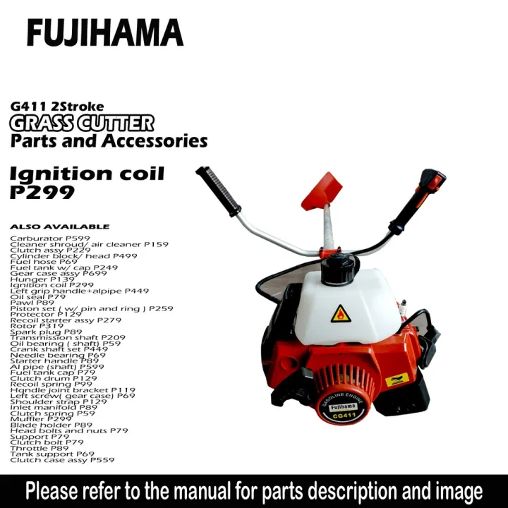 CG411 2Stroke grass cutter PARTS/ACCESSORIES (Part2) Lazada PH