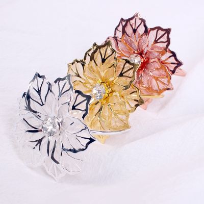 6pcs Hollow Out Flower Napkin Rings Wedding Banquet Dinner Party Birthdays Family Gatherings Table Decor Napkin Holder