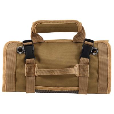Tool Roll Bag Tool Roll Storage with 3 Detachable Pouches Tool Roll Bag for Electrician Motorcycle Truck