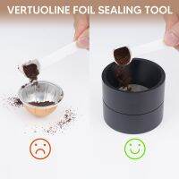 For Nepresso Vertuoline Reusable Capsules Dosing Ring with Aluminum Foil Seals Kit Refill Coffee Powder