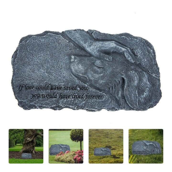 Zecetim Outdoor Pet Memorial Gravestone Tombstone Synthetic Resin