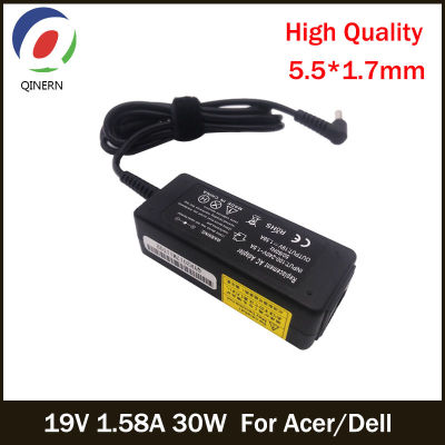 QINERN 19V 1.58A 30W 5.5*1.7Mm อะแดปเตอร์เอซีแล็ปท๊อปที่ชาร์จสำหรับ Acer Dell Inspiron Mini 9 10 12 1010แหล่งจ่ายไฟแบบพกพา Yuebian