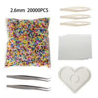 JINLETONG hama beads 2 6mm (20000pcs+1Template+3 Iron Paper+5 Tweezers)Mini hama beads educational toys hama midi jigsaw puzzle