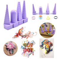 AI XI Novelty 4pcs/set Plastic Quilling Quilled Art Tool Paper Craft Tower Bobbin