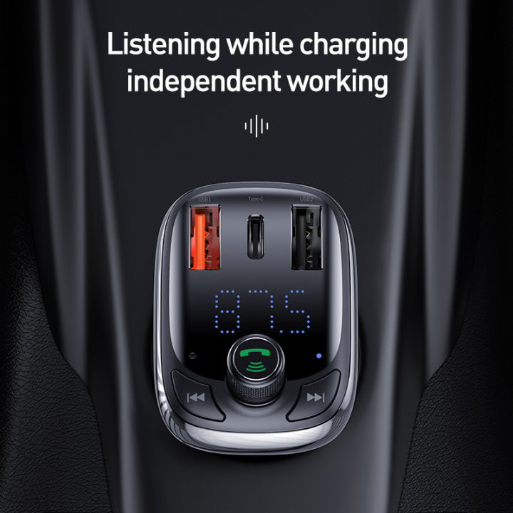 baseus-fm-transmitter-car-charger-for-phone-qc-4-0-3-0-pd3-0-bluetooth-5-0-car-kit-audio-mp3-player-36w-fast-charging-car-harger