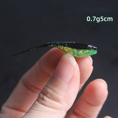 Laogeliang 10pcs ขนาดเล็ก tadpole Soft เหยื่อล่อมินิ VIB พร้อมช้อนตกปลาล่อ0.75g 5cm Fishing Tackle PIN crankbait vibration SPINNER sinking เหยื่อ