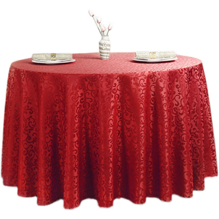 ผ้าปูโต๊ะโรงแรม-โต๊ะกลม-โต๊ะกลมขนาดใหญ่-ผ้าปูโต๊ะ-ผ้าสี่เหลี่ยมผืนผ้าร้านอาหาร-ผ้าปูโต๊ะแนวศิลปะ-บ้านชั้นสูงสีแดง-linguaimy