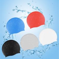 Elastic Waterproof Silicone Fabric Protect Ears Long Hair Sports Swim Pool Hat Swimming Cap Free Size for Men Women Adults Swim Caps