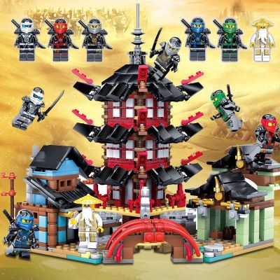 Chinese Phantom Ninja Dragon Puzzle Assembled Building Blocks Toy Boy Chariot Kongshu Temple Compatible Lego Festival Gift 【AUG】