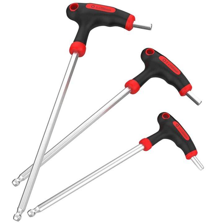 Metric Hex Wrench Set 4/5/6mm Bicycle Hex Wrench THandle Set SAE