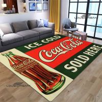 Cola logo printing carpet fashion art decoration carpet living room bedroom beautiful carpet non-slip doormat photography props