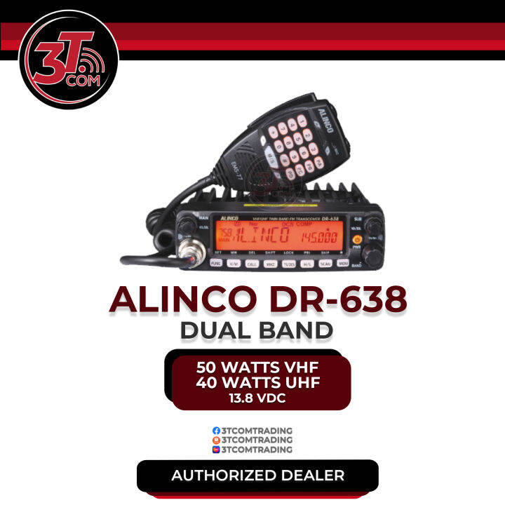 ALINCO DR638 DUAL BAND WITH FULL DUPLEX CAPABILITY Lazada PH