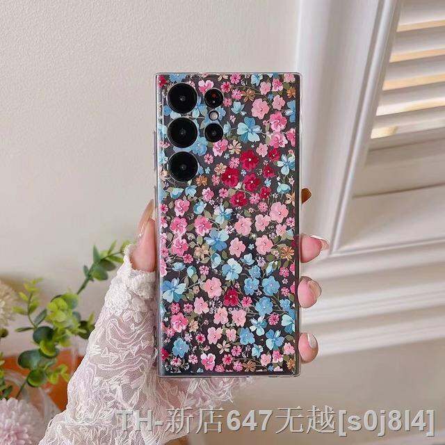 lz-cute-flower-painted-phone-case-for-samsung-s22-s21-s20fe-ultra-clear-silicone-soft-cases-for-samsung-galaxy-s23-plus-ultra-shell