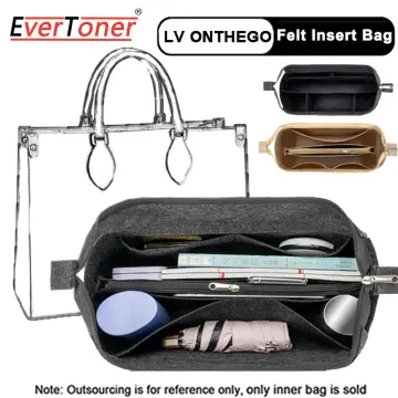 soft light and shape】bag organizer insert fit for lv on the go tote on the  go bag in bag organiser compartment storage zipper inner bag
