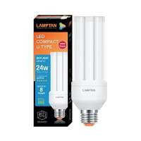 "Buy now"หลอดไฟ LED 24 วัตต์ Daylight LAMPTAN รุ่น U TYPE E27*แท้100%*