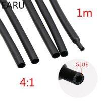 4/6/8/12/16/18/20/24/32/40/52MM 4:1 Ratio Heat Shrink Tube With Glue Dual Wall Adhesive Lined Tubing Sleeve Wrap Wire Cable Kit