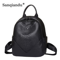 Women Cow Leather Backpacks Female Shoulder Bag Ladies Small Backpack Vintage School Bags For Girls Travel Back pack Sac A Dos