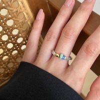 [COD] exquisite crystal jade matching broken silver elastic ring female light luxury fashion temperament all-match