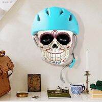 ◆❁ Motorcycle Helmet Holder Wall-mounted Ghost Head Skull Headgear Display Stand Helmet Support Bracket Gothic Home Decor Ornaments