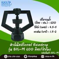 หัวจ่ายน้ำ Raindrop  เกลียวใน ขนาด 1/2" และ 3/4" รุ่น BIG-M