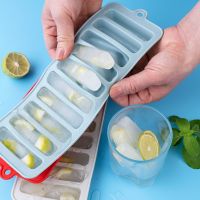 New Silicone Ice Cube Mold Tray Long Strip Ice Cube Moulds Cake Baking Ice Cream Molds Kitchen DIY Accessories