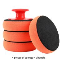 Car waxing sponge handle polishing tool car wash sponge car beauty care supplies manual waxing artifact car detailing tools