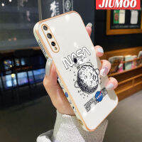 JIUMOO เคสสำหรับ Huawei Y8P P Smart S ลวดลายท้องฟ้าใหม่พื้นผิวขอบตารางเคสชุบซิลิก้าเจลกันกระแทกเคสมือถือรวมเลนส์กล้องถ่ายรูปฝาครอบป้องกัน