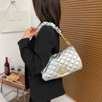 Silver Padded Bags For Women Luxury Designer Handbag 2022 Black White Crossbody Case Large Quilted Shoulder Bag Leather Handbags